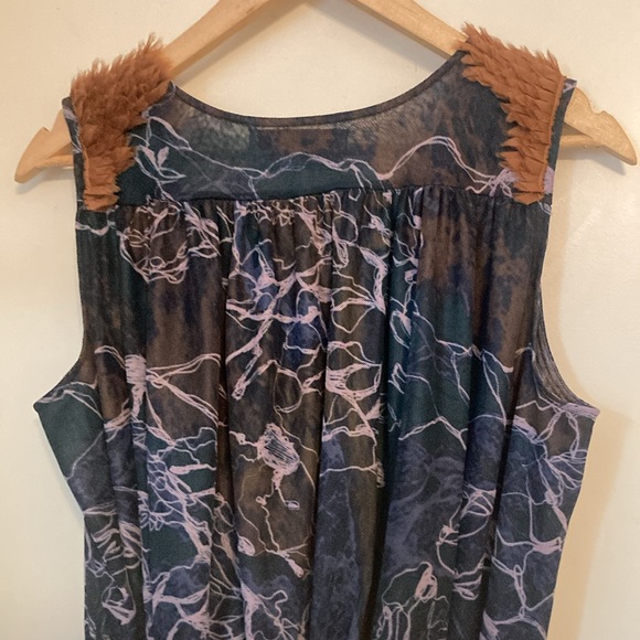 Waves Sleeveless Mesh Bodysuit | Sandra Weil| Sz 4 - Picture 10 of 15